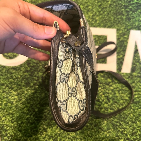 GUCCI GG Canvas Sherry Line Shoulder Crossbody
Bag Gray Red Navy Grey - Picture 4 of 6